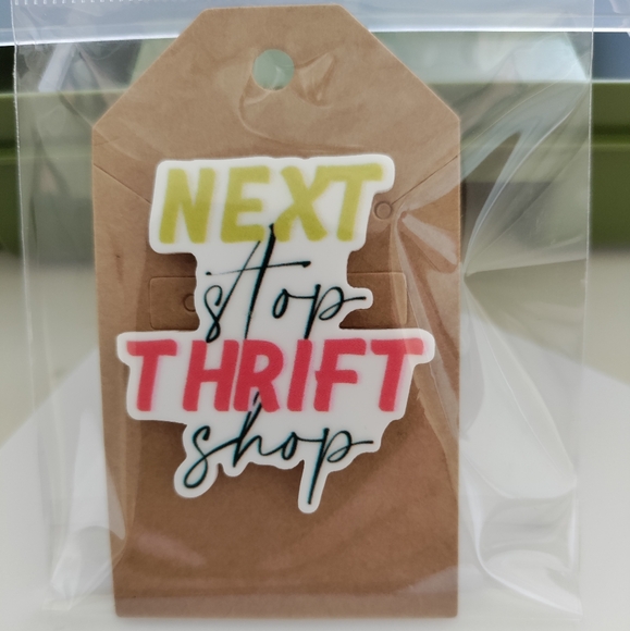 Next Stop Thrift Shop Lapel Pin - Picture 3 of 3